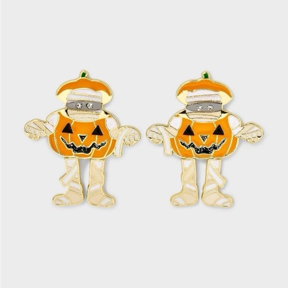 Jewelry - Halloween Pumpkin Mummy Costume Earrings